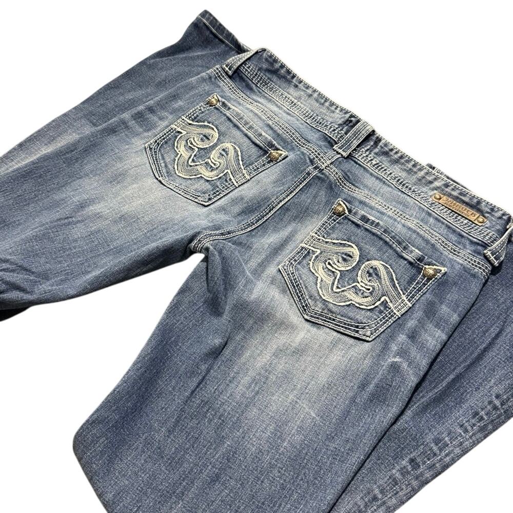 Y2K Rerock Flare Jeans Women’s Blue Embroidered Size 10